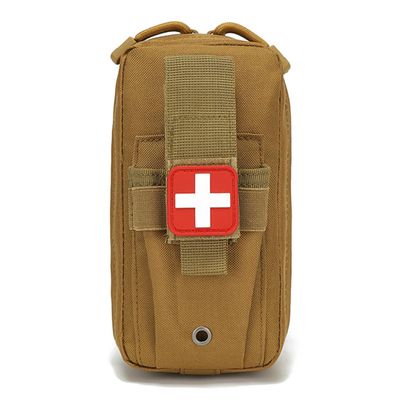 LYCZMY Tactical EMT Pouch Everyday Carry First Aid Pouch with Molle System Medical Pouch First Aid Pouch Survival Bag Include Cross Patch (Mud Color)