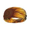 Dwrepo Sports Headbands for Men Women Sports Sweatband Paint Wooden Board Sunflower Hairband Moisture Wicking Head Bands, Black view 2