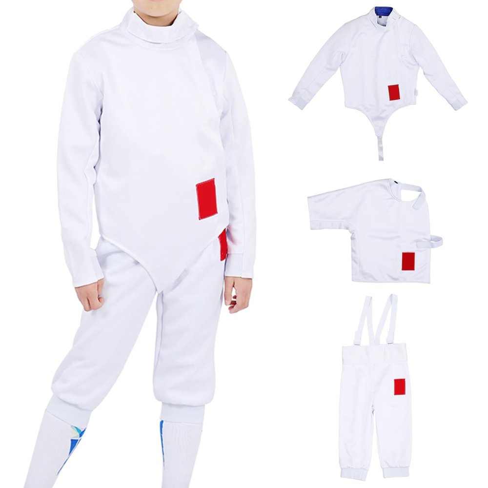 DJJYCTNM 350N Fencing Sport Uniform Suit - Unisex Pants Jacket Vest Set for Foil Epee Saber - Right Hand(50#)