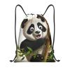 BTCOWZRV Drawstring Backpack Panda Climb Drawstring Bags Gym Bags for Men Women Draw String Bags Yoga Cinch Bag