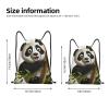 BTCOWZRV Drawstring Backpack Panda Climb Drawstring Bags Gym Bags for Men Women Draw String Bags Yoga Cinch Bag view 2