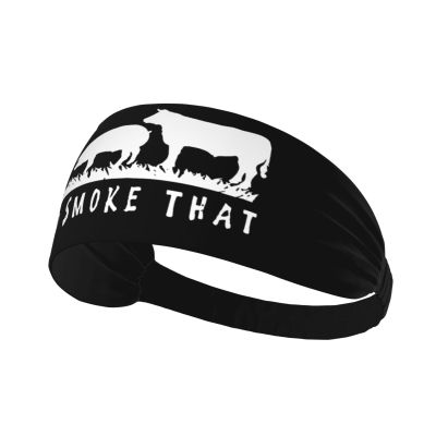 I'D Smoke That Patriot Bbq Elastic Sports Headband Anti-Sweat Band, Outdoor Sports Headband Moisture Wicking Fitness Sports Headband