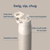 LARQ Bottle Swig Top 34oz - Insulated Stainless Steel HO Bottle With Built-In Silicone Handle | BPA Free | Reusable Water Bottle for Sports, Gym, and Travel | Mojave Dune view 2
