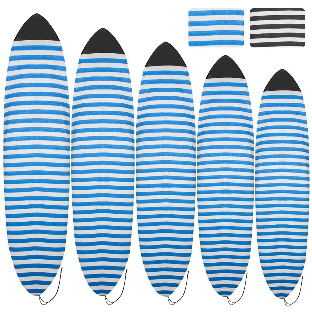 Chuanke Surfboard Sock Cover - Lightweight Stretch Protector for Your Surf Board (Blue, 8'10")