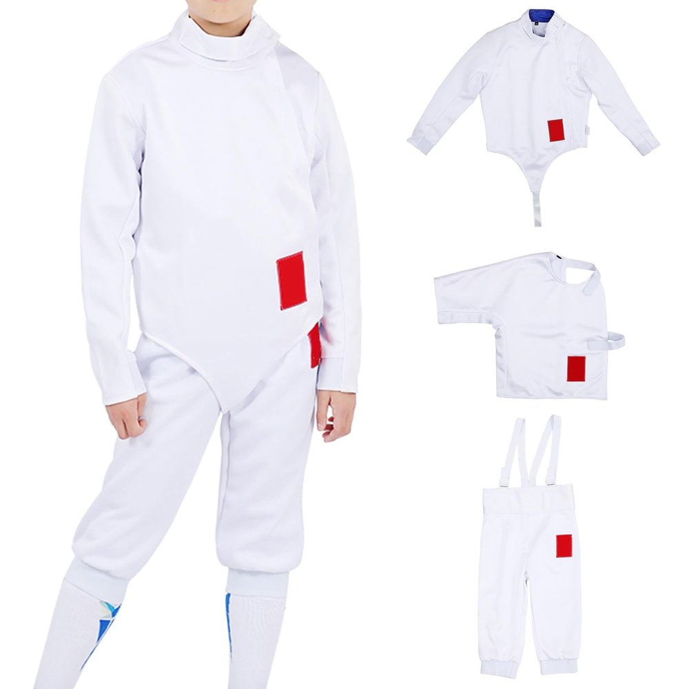 DJJYCTNM 350N Fencing Sport Uniform Suit - Unisex Pants Jacket Vest Set for Foil Epee Saber - Right Hand(40#)