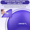 APEXUP Yoga Ball Exercise Ball, Anti Slip Stability Ball Chair, Heavy Duty Large Gym Ball for Fitness, Balance, Core Workout and Physical Therapy (S (15"~18") 45cm, Indigo) view 3