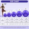 APEXUP Yoga Ball Exercise Ball, Anti Slip Stability Ball Chair, Heavy Duty Large Gym Ball for Fitness, Balance, Core Workout and Physical Therapy (S (15"~18") 45cm, Indigo) view 4