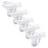 JEsilunmaMY Mens Solid Color Jockstrap Underwear Low Rise Bulge Pouch Cutout Jock Strap Stretch Breathable G-String Underwear (White-5PC,Large) view 1