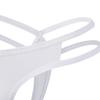 JEsilunmaMY Mens Solid Color Jockstrap Underwear Low Rise Bulge Pouch Cutout Jock Strap Stretch Breathable G-String Underwear (White-5PC,Large) view 3