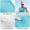 APEXUP Yoga Ball Exercise Ball Anti Slip Heavy Duty for Fitness, Balance & Core Workout (S (15"~18") 45cm, Light Blue) view 2