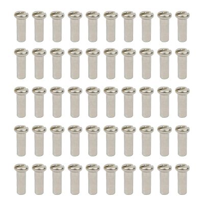Ldabrye 50Pcs/Pack Bike Road Bicycles Nipple 12G 13G 14G High Strength Black Silver Nipple Bike Cap