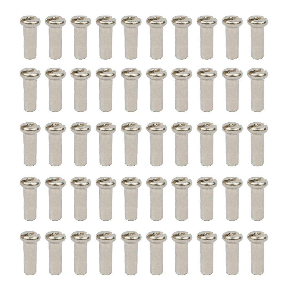 Ldabrye 50Pcs/Pack Bike Road Bicycles Nipple 12G 13G 14G High Strength Black Silver Nipple Bike Cap