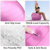 APEXUP Yoga Ball Exercise Ball, Anti Slip Stability Ball Chair, Heavy Duty Large Gym Ball for Fitness, Balance, Core Workout and Physical Therapy (S (15"~18") 45cm, Fuschia) view 2