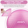 APEXUP Yoga Ball Exercise Ball, Anti Slip Stability Ball Chair, Heavy Duty Large Gym Ball for Fitness, Balance, Core Workout and Physical Therapy (S (15"~18") 45cm, Fuschia) view 3