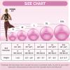 APEXUP Yoga Ball Exercise Ball, Anti Slip Stability Ball Chair, Heavy Duty Large Gym Ball for Fitness, Balance, Core Workout and Physical Therapy (S (15"~18") 45cm, Fuschia) view 4