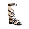 SACFOF Womens Knee High Roman Gladiator Sandals Bow Open Toe Summer Outdoor Dressy Boots Back Zipper Low Heel Sandals view 1