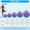 APEXUP Yoga Ball Exercise Ball Anti Slip Heavy Duty for Fitness, Balance & Core Workout (S (15"~18") 45cm, Purple) view 4