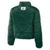 WEAR by Erin Andrews Women's Green Green Bay Packers Cropped Puffer Full-Zip Jacket view 3