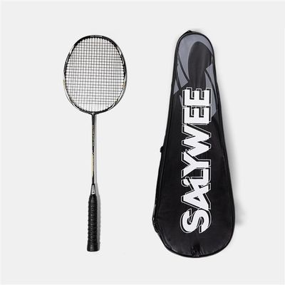 FTFTYFJ Badminton Racket Sets with Bag, Carbon Fiber for Men Women Adult Sports Training, Light Durable Badminton Sports, Christmas Racquets (1 pc black with bag)