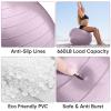 APEXUP Yoga Ball Exercise Ball Anti Slip Heavy Duty for Fitness, Balance & Core Workout (S (15"~18") 45cm, Mauve) view 2