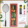 FTFTYFJ Badminton Racket Sets with Bag, Carbon Fiber for Men Women Adult Sports Training, Light Durable Badminton Sports, Christmas Racquets (1 pc black with boxed) view 2