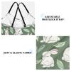 ALAZA Rabbit Bunny Leaf Green Girls One Piece Swimsuit Swimwear Beach Sport Bathing Suit 3T view 3