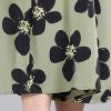 Generic Womens Pleated Chiffon Culottes High Elastic Waist Wide Leg Pants Dressy For Women Knee Length W1 Light Green XXL view 4