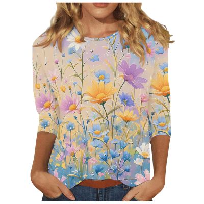 3/4 Length Sleeve Womens Tops, Womens Tops 3/4 Sleeve, Women's Tops 3/4 Sleeve, Womens Tops Summer, Women Fall Fashion 2024, Blusas Manga 3/4 para Mujer Blue