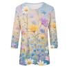 3/4 Length Sleeve Womens Tops, Womens Tops 3/4 Sleeve, Women's Tops 3/4 Sleeve, Womens Tops Summer, Women Fall Fashion 2024, Blusas Manga 3/4 para Mujer Blue view 4