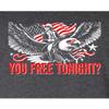 5X-Large Heather Black Mens George Washington USA Bald Eagle You Free Tonight? T-Shirt view 4