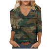 3/4 Sleeve T Shirts for Women, Womens 3/4 Sleeve Summer Tops, Women's 3/4 Sleeve Summer Tops, Plus Size Tops for Women Summer, Fall Clothes for Women 2024, Blusas Manga 3/4 para Mujer Black view 1