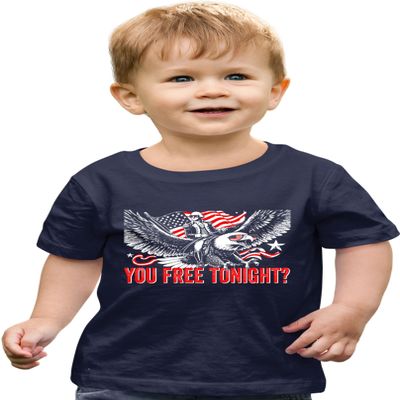 3T Navy Toddler George Washington USA Bald Eagle You Free Tonight? Toddler T-Shirt