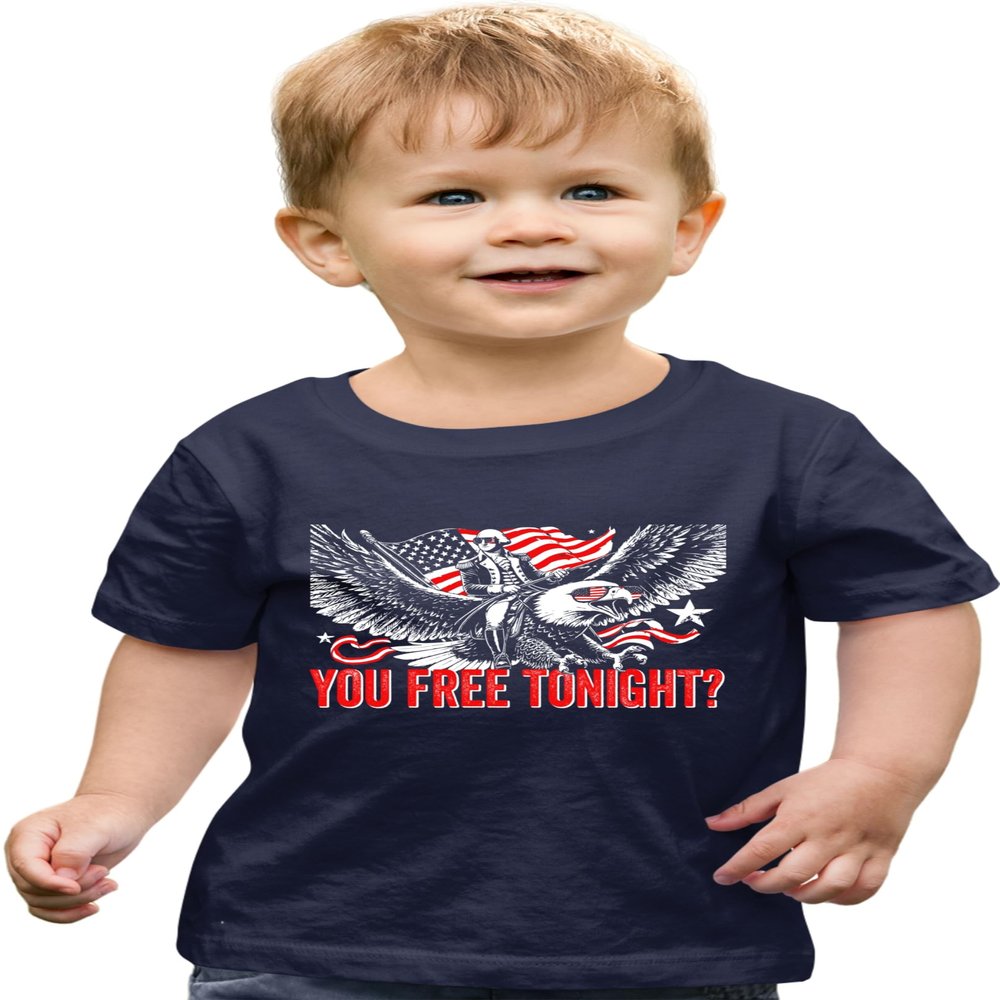 3T Navy Toddler George Washington USA Bald Eagle You Free Tonight? Toddler T-Shirt