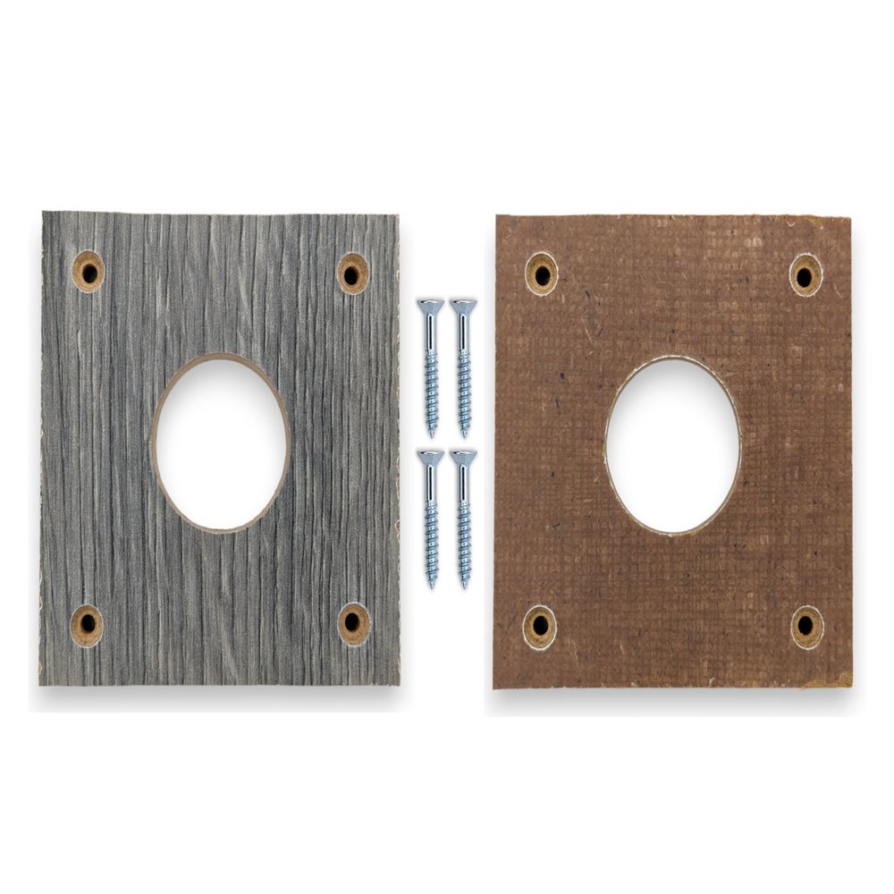 1-Count Birdhouse Entrance Hole Resizer, Reversible Gray/Brown, Upcycled/Recycled/Reclaimed Composite Material (1-1/4" Hole)