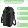 Water Bottle Holder with Adjustable Strap Portable Water Bottle Carrier Bag with Pockets Reusable Water Bottle Sling Bag Stylish Water Bottle Carrier for Hiking Travelling Camping 26.415.2cm(Black) view 3