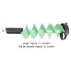Auger Drill Bit Ice Fishing Auger Electric Drill 8 Inch Diameter 28 Inch Long Carbide Nylon Floatable Ice Fishing Drill Bit with Universal Adapter view 3