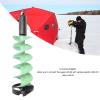 Auger Drill Bit Ice Fishing Auger Electric Drill 8 Inch Diameter 28 Inch Long Carbide Nylon Floatable Ice Fishing Drill Bit with Universal Adapter view 4