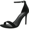 Wild Pair Womens Bethie Faux Suede Square Toe Heels Black 10.5 Medium (B,M) view 2
