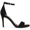Wild Pair Womens Bethie Faux Suede Square Toe Heels Black 10.5 Medium (B,M) view 3