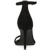 Wild Pair Womens Bethie Faux Suede Square Toe Heels Black 10.5 Medium (B,M) view 4