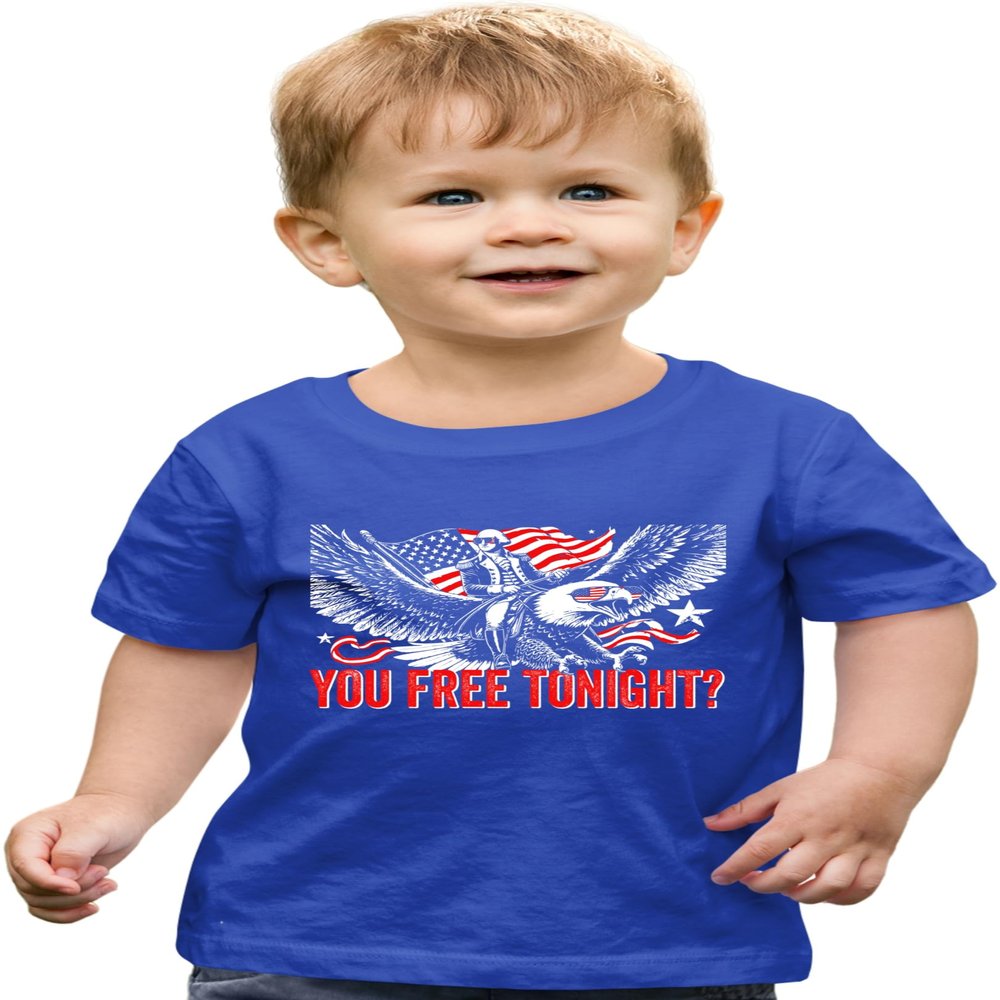 2T Royal Toddler George Washington USA Bald Eagle You Free Tonight? Toddler T-Shirt