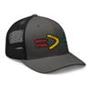 RIVEMUG NG Juneteenth Equality is Greater Than Division Embroidered Curved Bill Trucker Hat Mid Crown Adjustable Afro Cap Charcoal/Black view 4