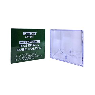Collectible Supplies UV Protected Baseball Display Case | Acrylic Baseball Cube Clear Storage Case with UV Protection (36 UV Baseball Cubes)
