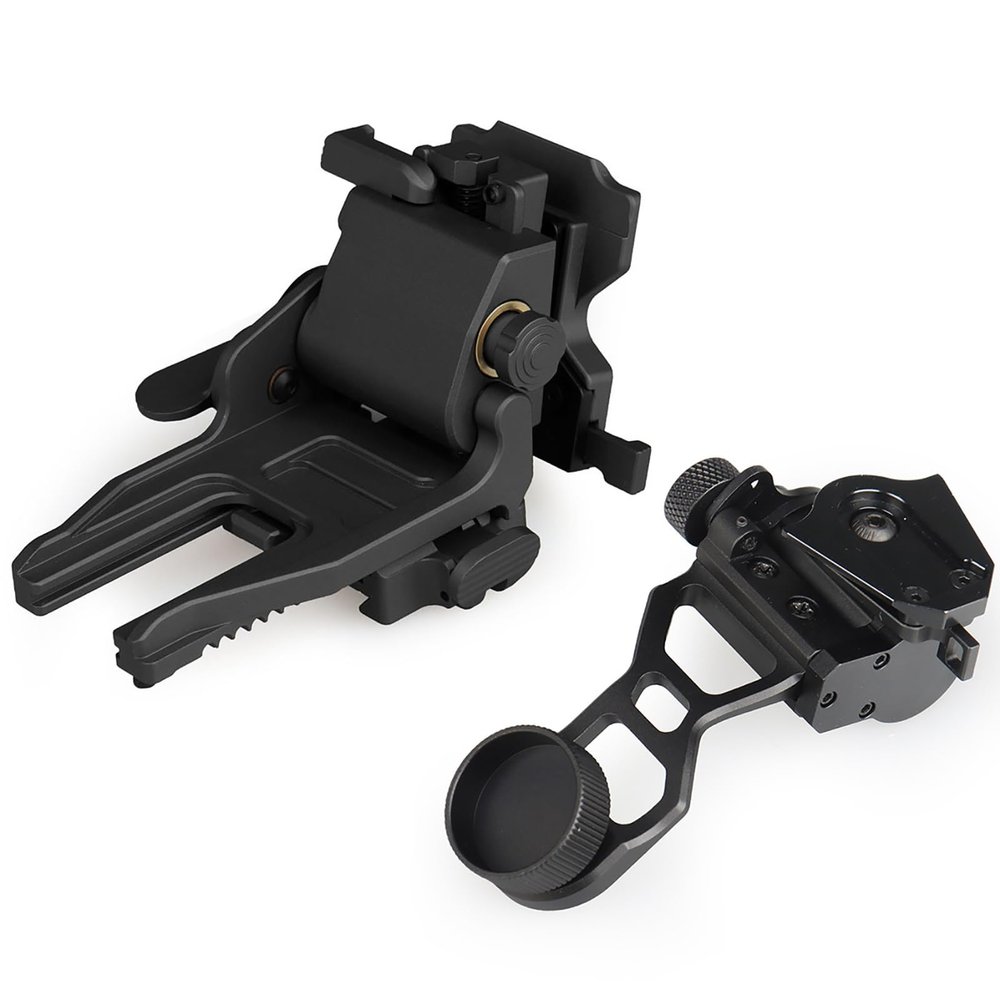 VISWISS PVS-14 J-arm Bracket Aluminum Rhino Mount Full Metal Tactical Helmet Mount Set,Night Vision Googgles NVG Mount L4G24,Black Metal Helmet Mount CNC PVS 15/18