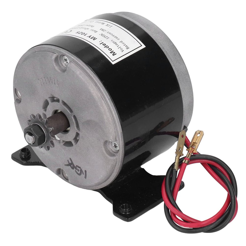 12V 250W Brushed Motor, Aluminum Long Service Life Gear Motor Brush Motor, Efficiency High Speed Brushed DC Motor for Electric Scooter