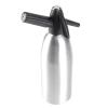 1L Soda Siphon Bottle,Portable Retro Alloy Soda Siphon, Carbonated Seltzer Water Maker with Pressure Regulator for Drinks Cocktail (Silver) view 1