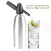 1L Soda Siphon Bottle,Portable Retro Alloy Soda Siphon, Carbonated Seltzer Water Maker with Pressure Regulator for Drinks Cocktail (Silver) view 4