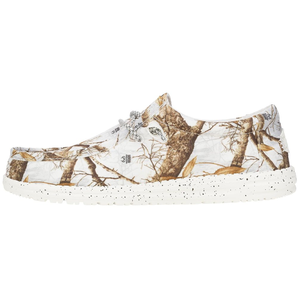 HEYDUDE Men's Wally Realtree Edge | Men's Shoes | Men Slip-on Loafers | Comfortable & Light-Weight White/Camo