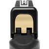 NDZ Performance Slide Back Plate for Glock Gen 5 Models 17 19 19X 22 23 26 27 34 45 47  9mm/.40  Laser Engraved Brass  Dog Head 2, Black Fill  Made in USA view 3