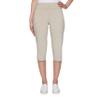 Ruby Rd. Womens Petite Mid-Rise Pull-On Straight Solar Millennium Tech Clamdigger with Side Splits Chino Size 6P view 1